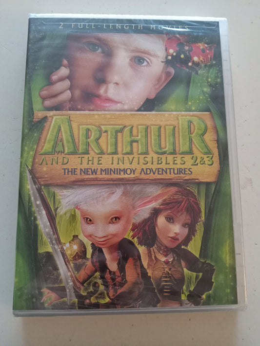 Arthur And The Invisibles 2 & 3 The New Minimoy Adventures, DVD Movie, Freddie Highmore Widescreen, Rated PG, NEW