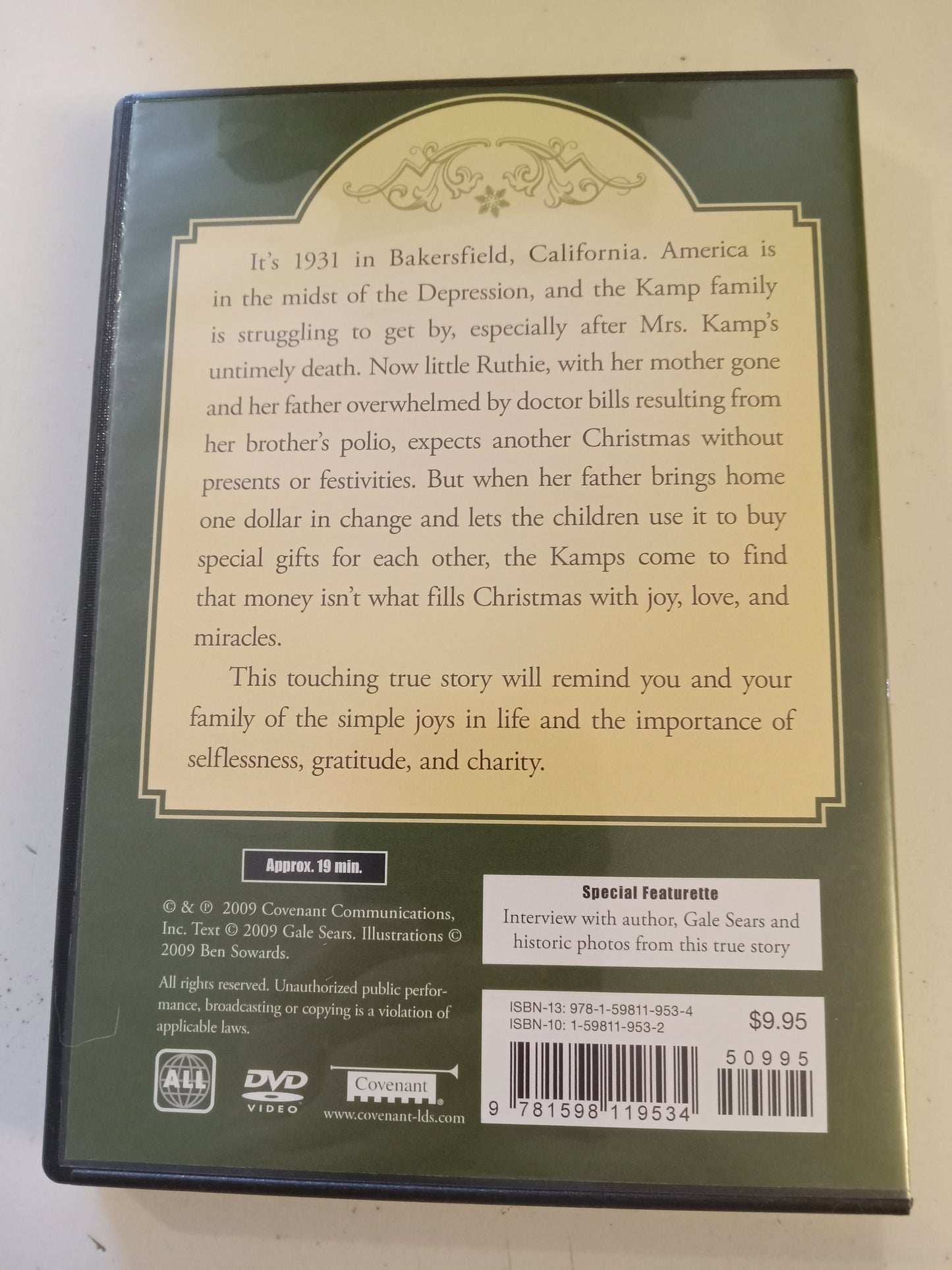 Christmas For A Dollar, DVD Movie, Kamp Family Fullscreen, Not Rated, USED