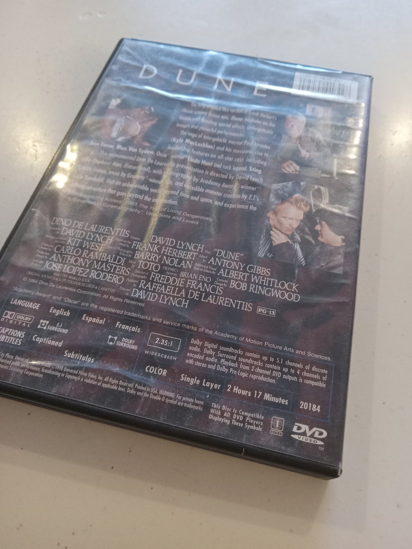 Dune, DVD Movie, Sting Widescreen, Rated PG-13, USED