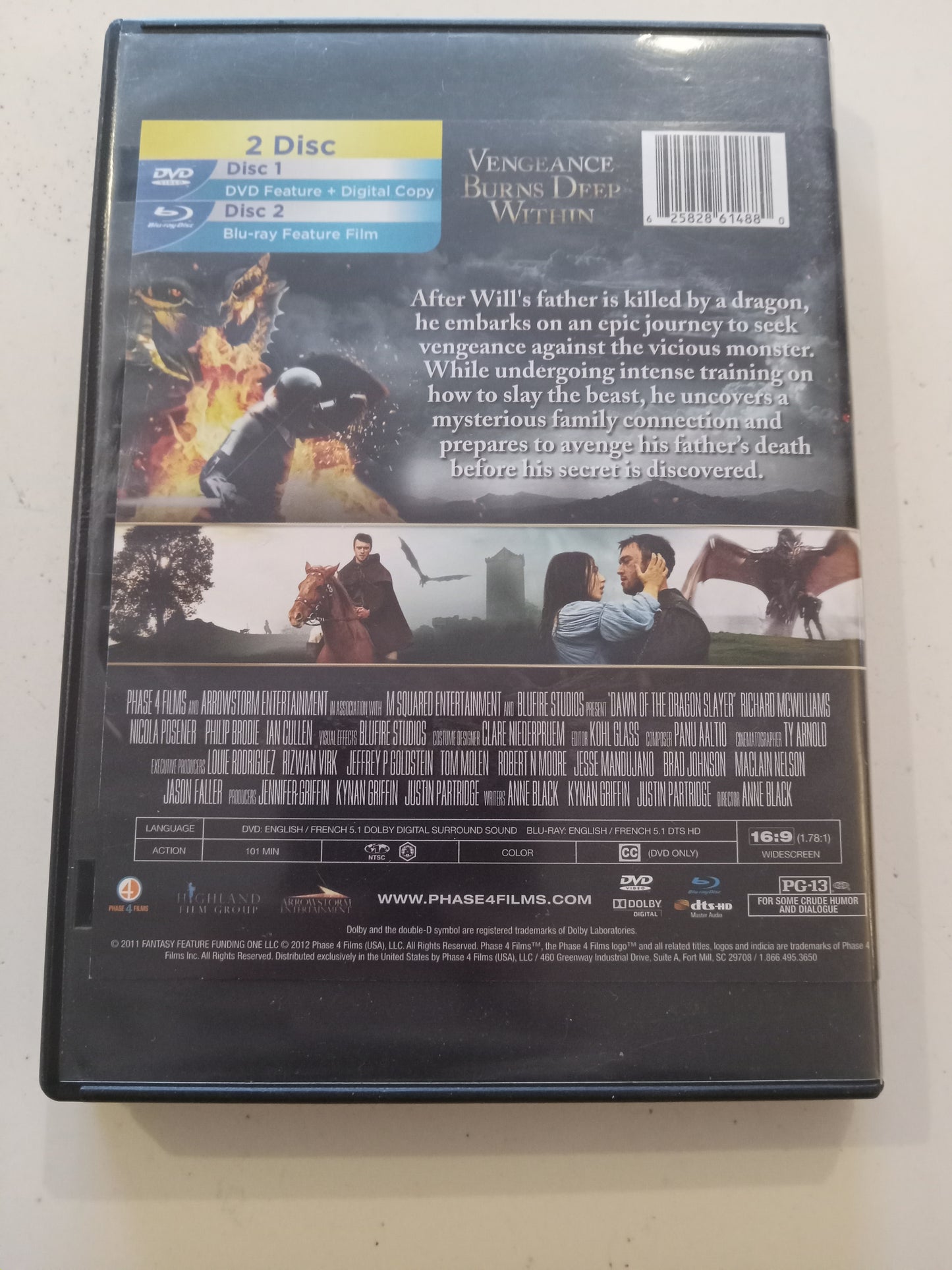 Dawn Of The Dragon Slayer, DVD Movie, Richard McWilliams Widescreen, Rated PG-13, USED