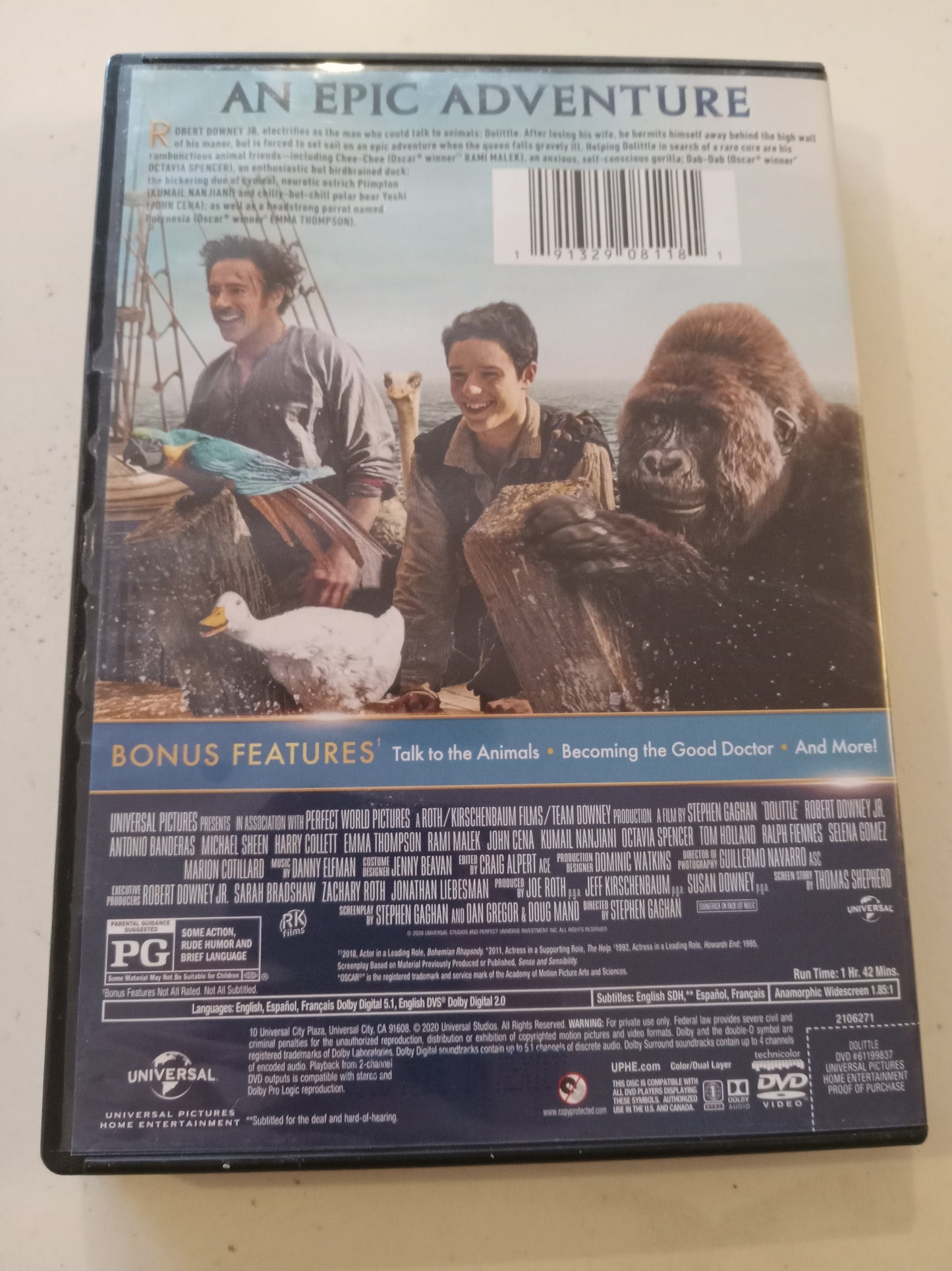 DoLittle (Dr. Dolittle), DVD Movie, Robert Downey Jr. Widescreen, Rated PG, USED