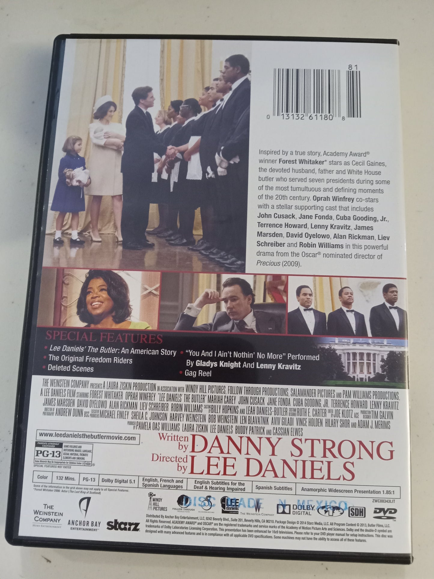 Lee Daniel's The Butler & Mandela Long Walk To Freedom, 2 DVD Movies on 2 Discs, Oprah Winfrey Widescreen, Rated PG-13, USED