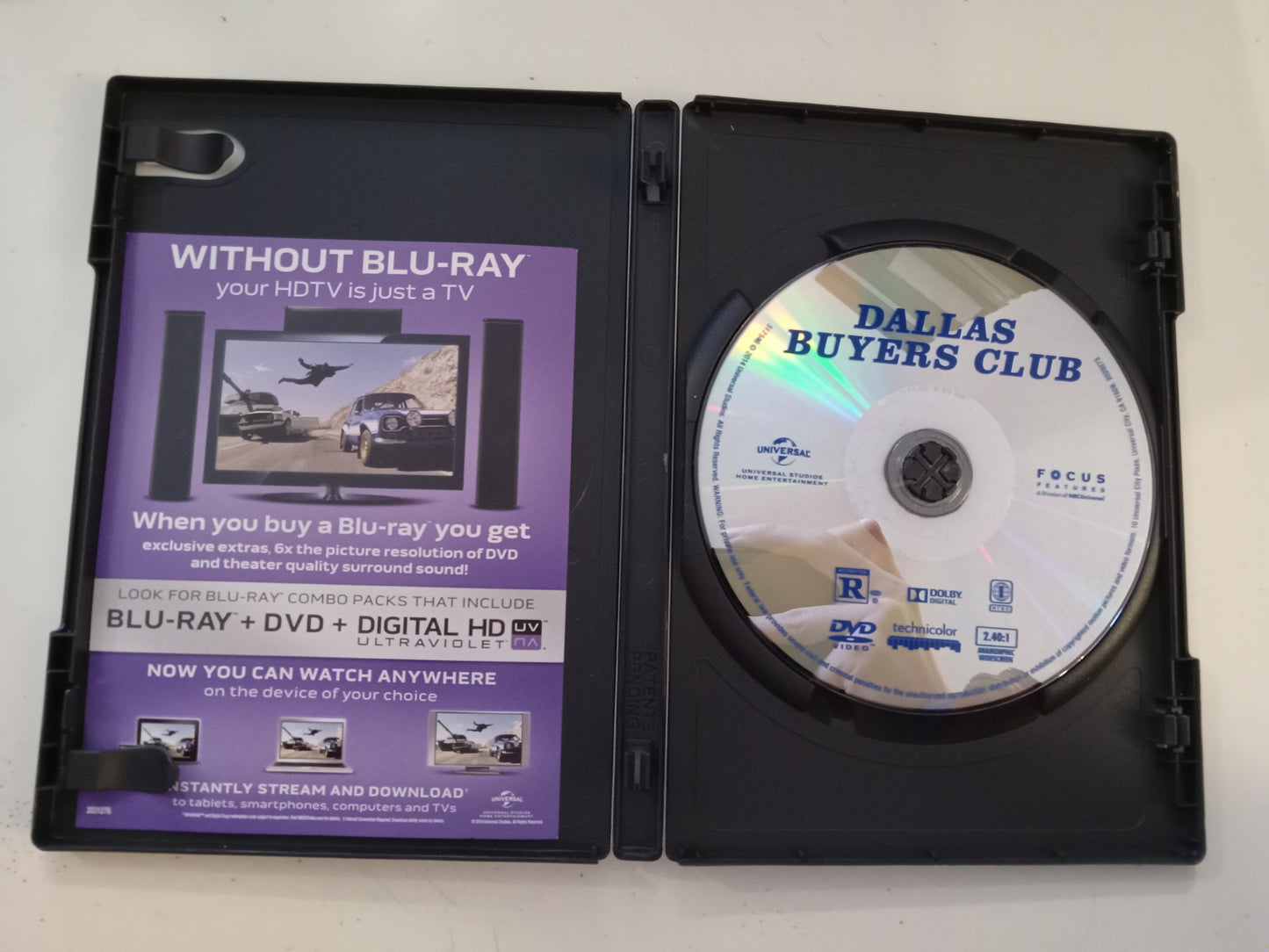 Dallas Buyers Club, DVD Movie, Matthew McConaughey Widescreen, Rated R, USED
