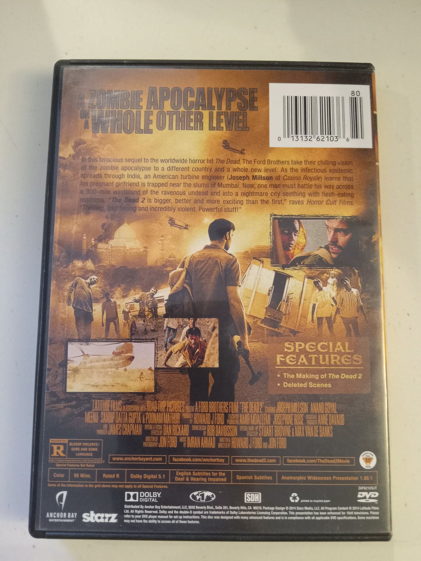 The Dead 2, DVD Movie, Joseph Millson Widescreen, Rated R, USED