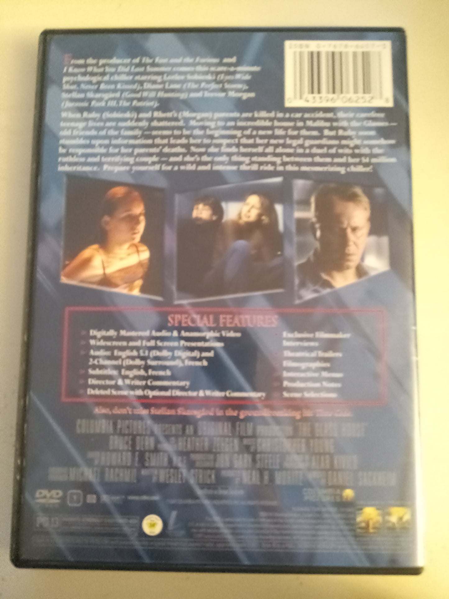 The Glass House, DVD Movie, Diane Lane Fullscreen, Widescreen, Rated PG-13, USED
