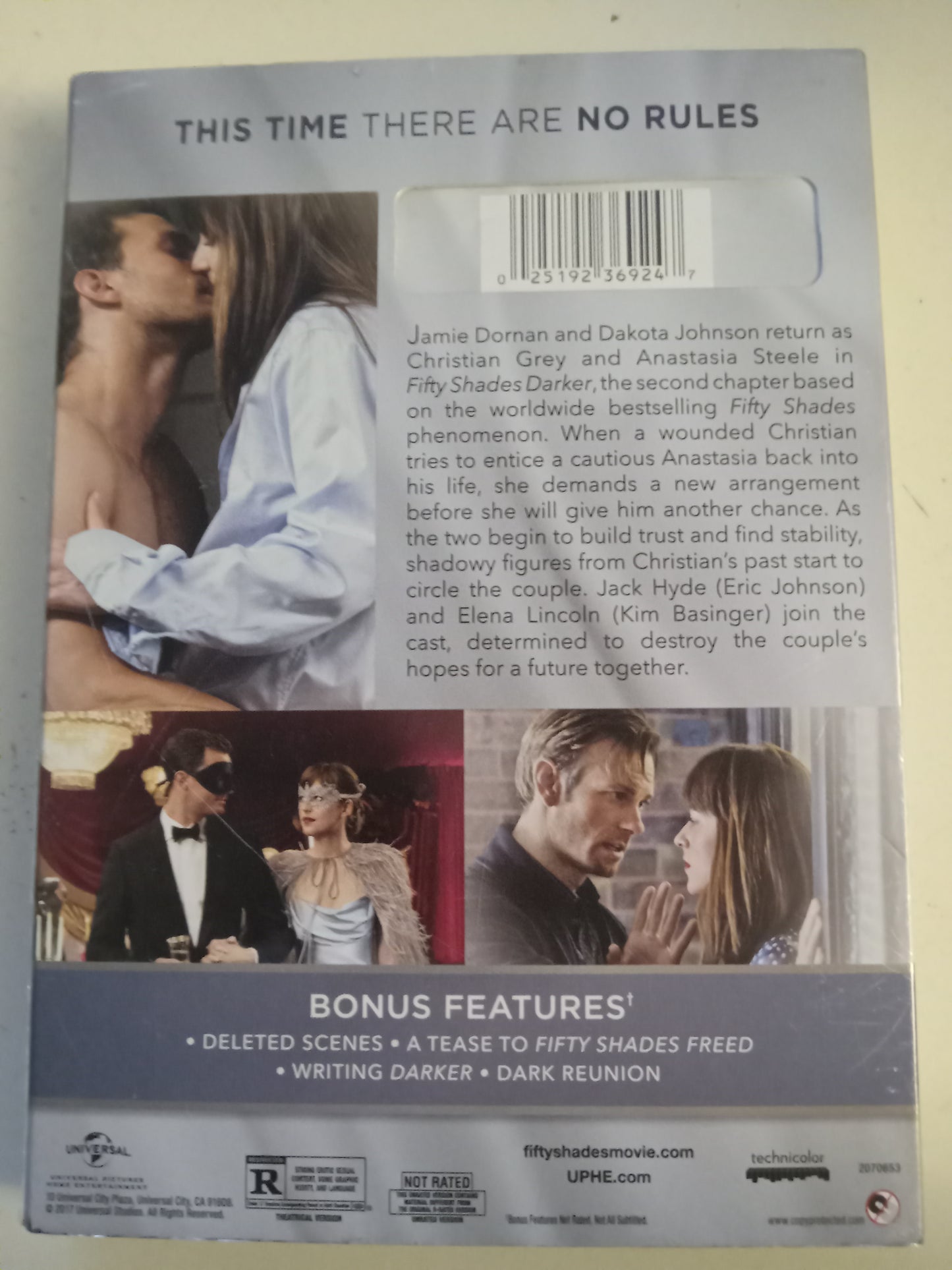 Fifty Shades Darker, DVD Movie, Dakota Johnson Widescreen, Not Rated/R, USED