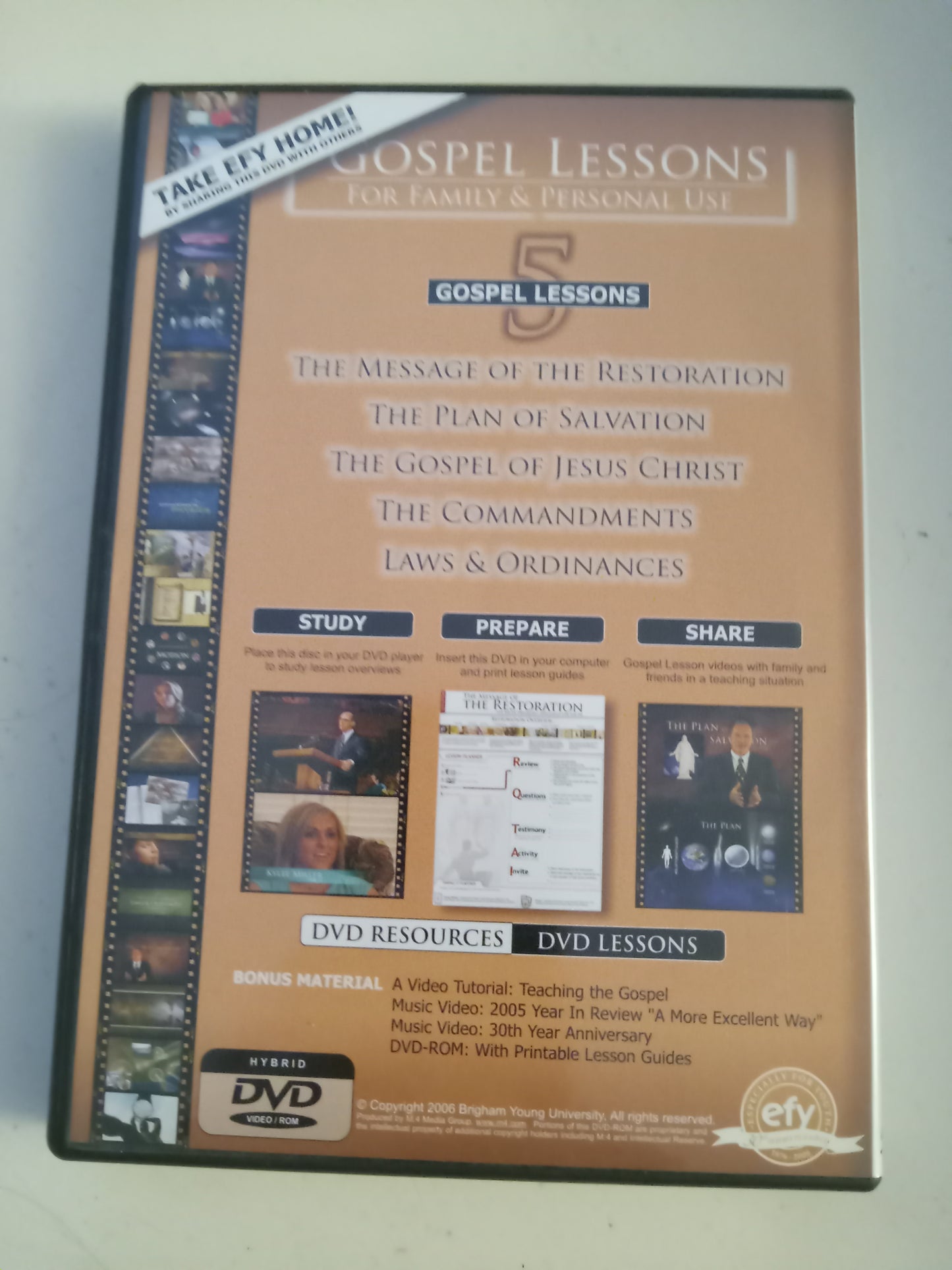 The Greatest Gift Gospel Lessons For Family And Personal Use, EFY 2006 DVD Movie, Widescreen, Not-Rated, USED