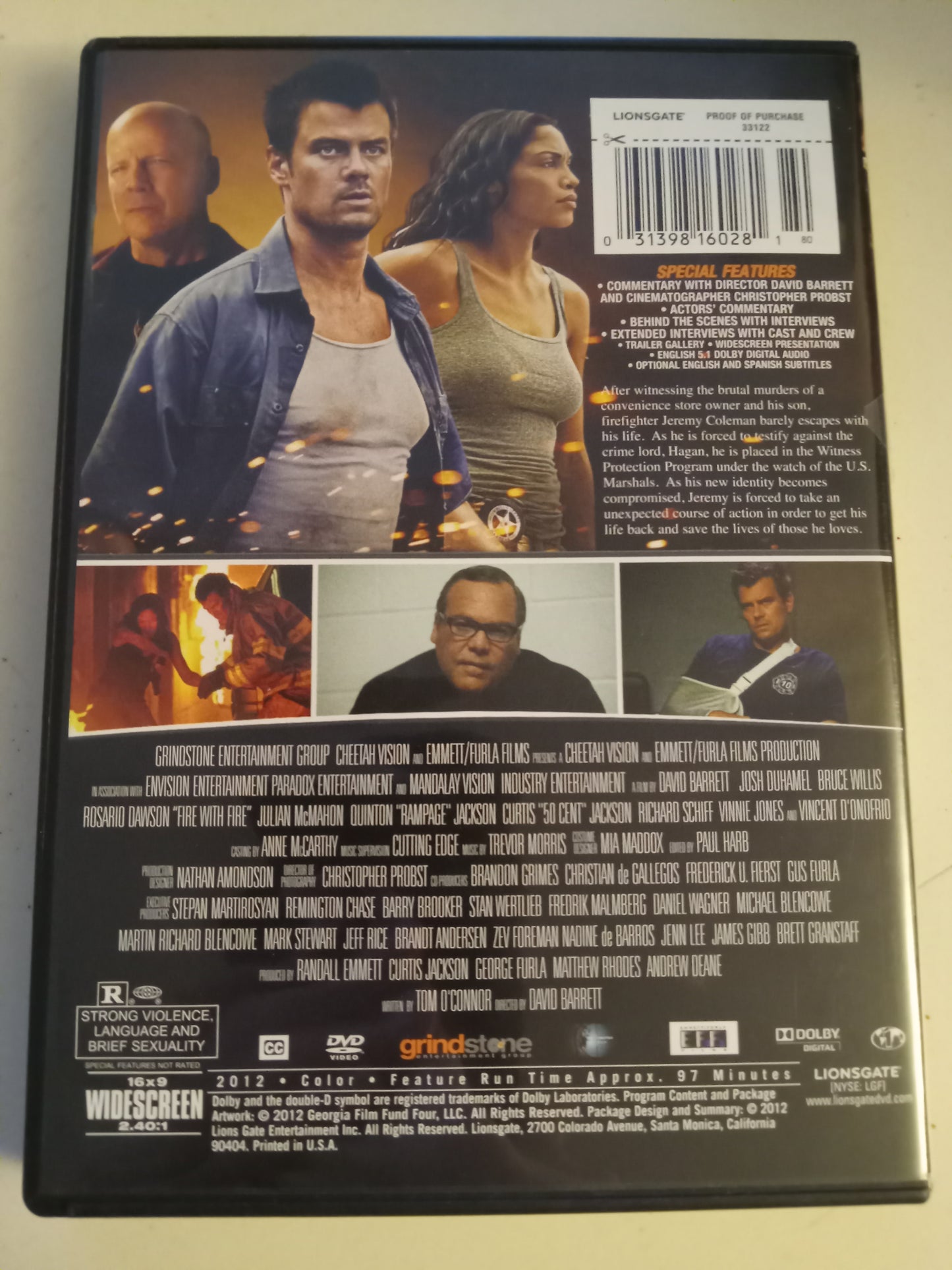 Fire With Fire, Revenge Has Its Own Set Of Rules, DVD Movie, Bruce Willis Widescreen, Rated R, USED