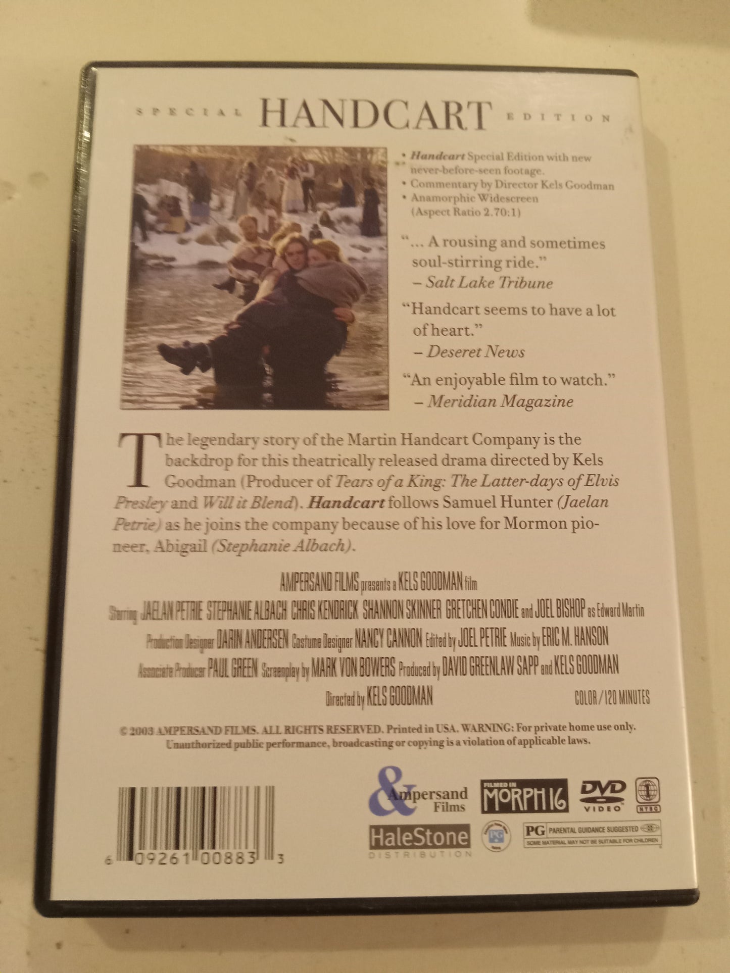 Handcart Special Edition, DVD Movie, Jaelan Petrie, Widescreen, LDS Church Mormons, Rated PG, USED
