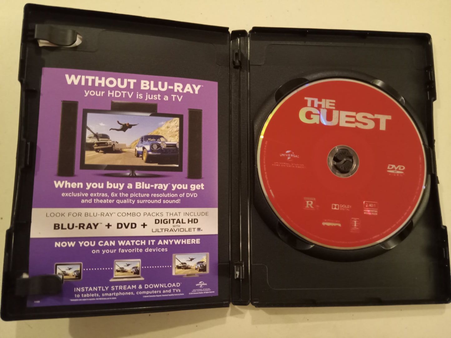 The Guest, DVD Movie, Dan Stevens Widescreen, Rated R, USED