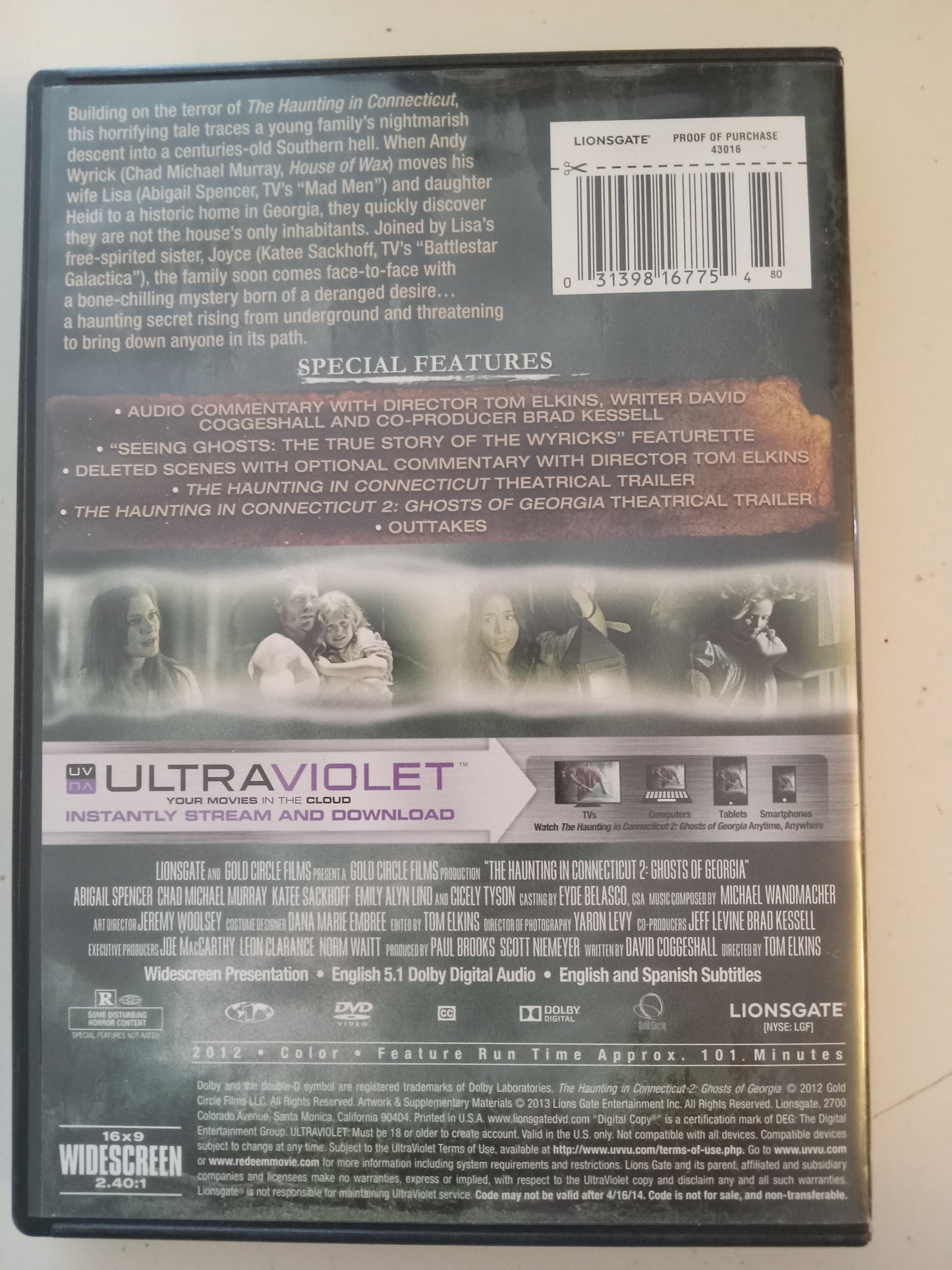 The Haunting In Connecticut 2, DVD Movie, Abigail Spencer Widescreen, Rated R, USED