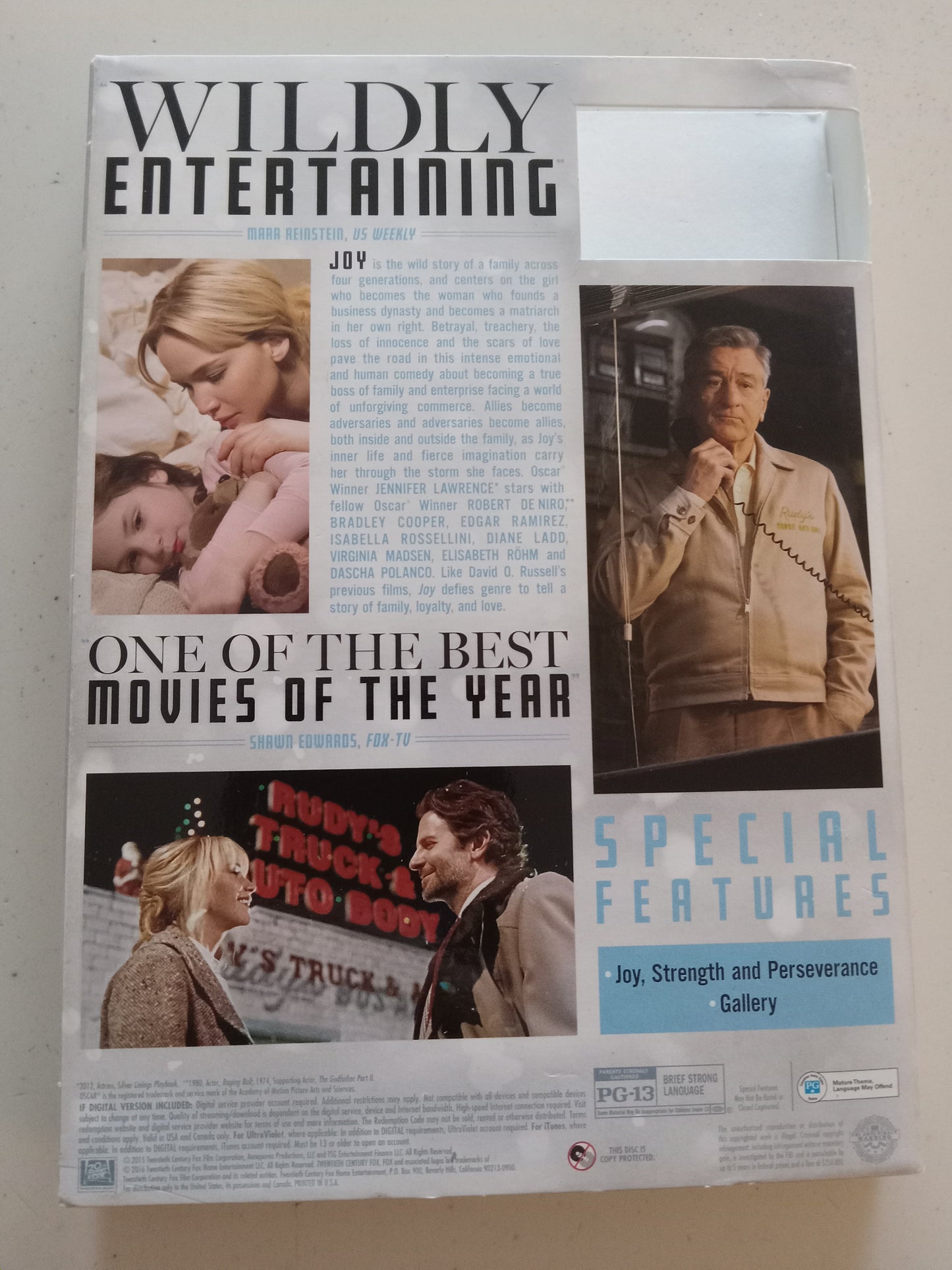 Joy, DVD Movie, Jennifer Lawrence Widescreen, Rated PG-13, USED