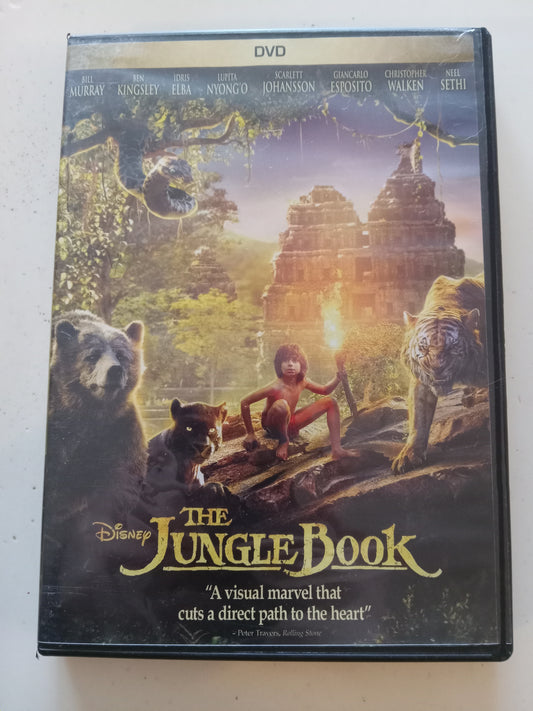 The Jungle Book, Disney Live Action DVD Movie, Bill Murray Widescreen, Rated PG, USED