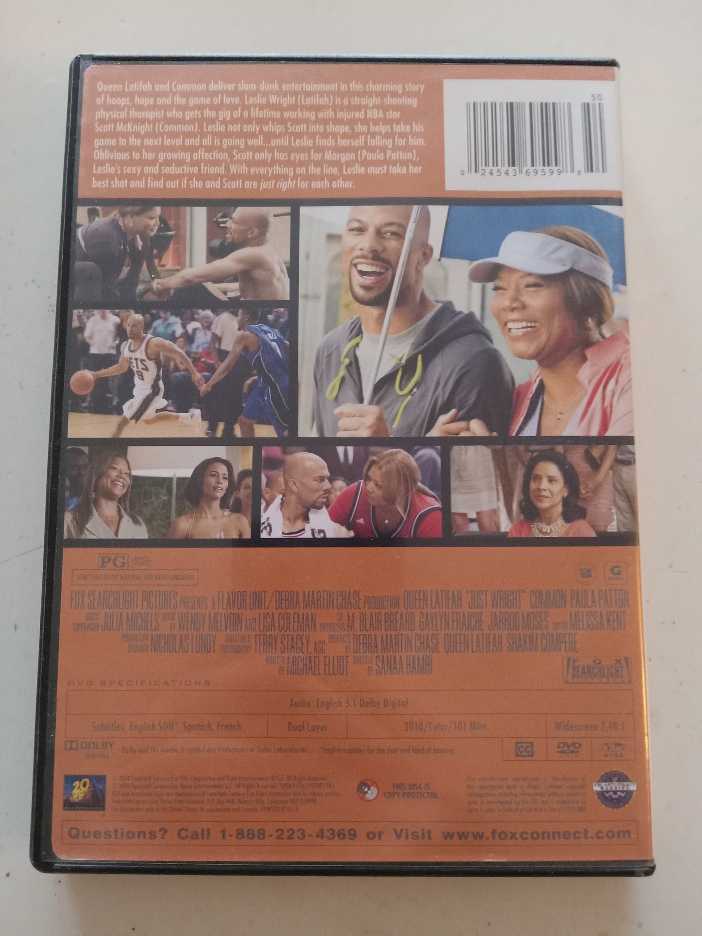 Just Wright, DVD Movie, Queen Latifah Widescreen, Rated PG, USED