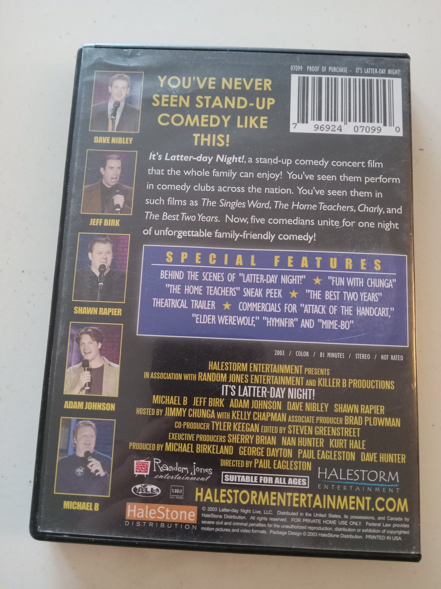 It's Latter Day Night Live Comedy, DVD Movie, Halestorm Entertainment, Widescreen, Not-Rated, USED
