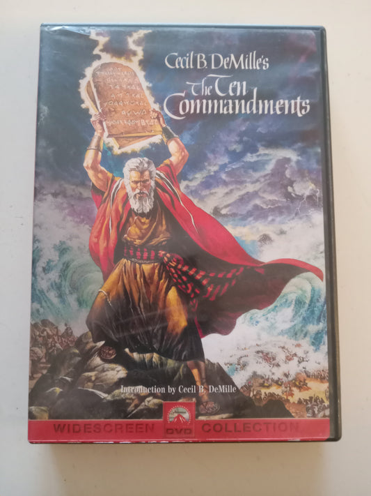 The Ten Commandments, Cecil B. DeMille's, DVD Movie, Charlton Heston Widescreen, Rated G, USED