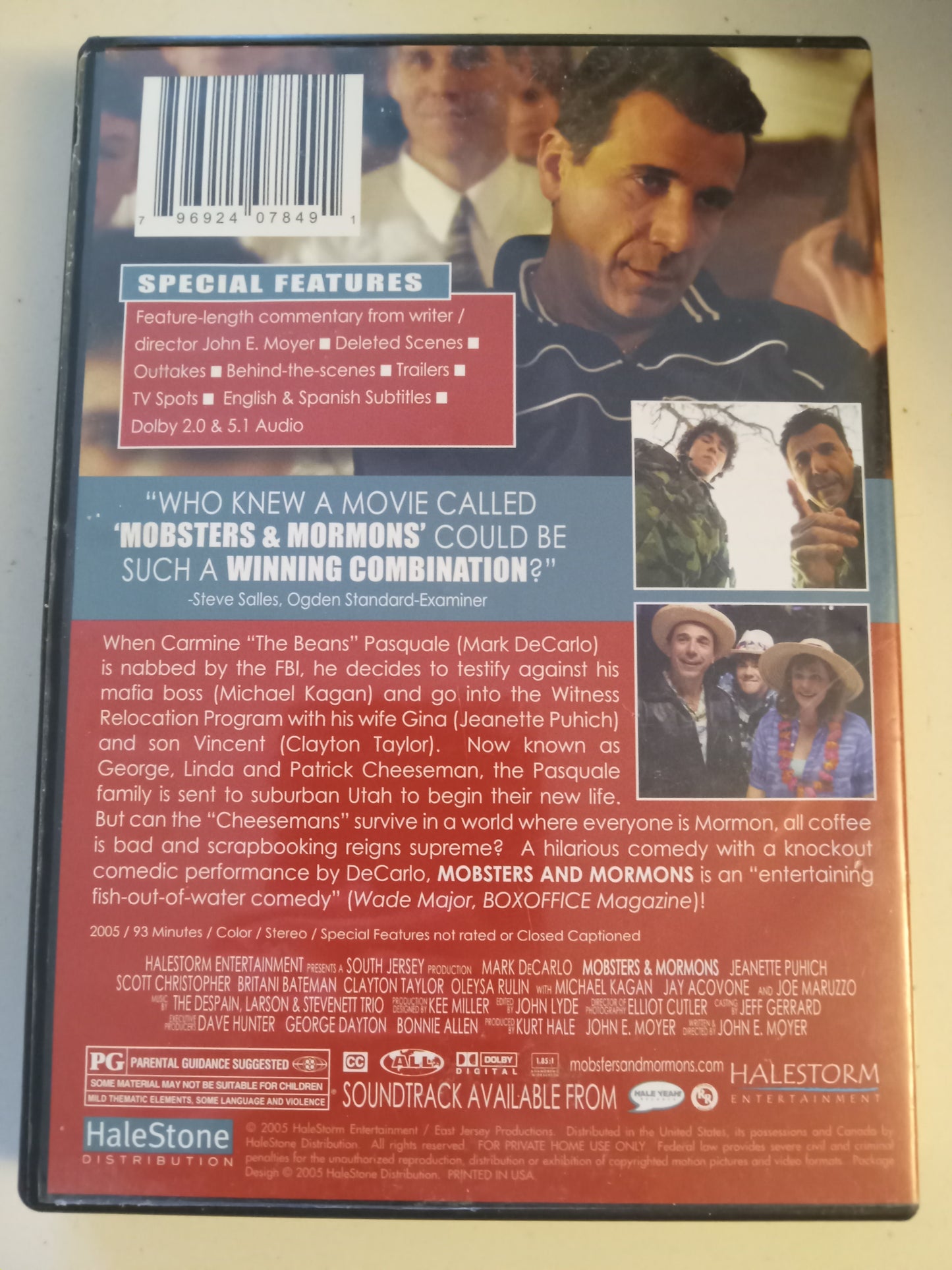 Mobsters And Mormons, DVD Movie, Mark DeCarlo Widescreen, Rated PG, USED
