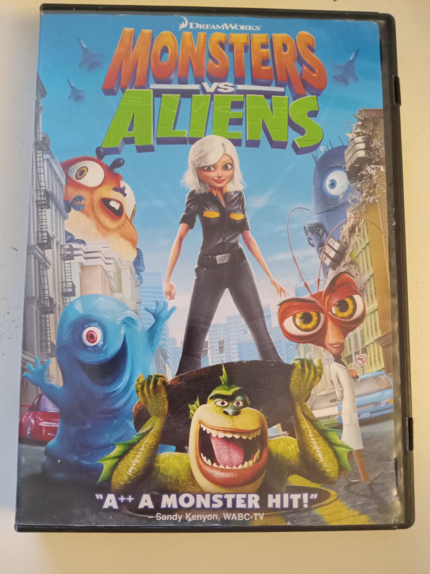 Monsters vs Aliens, DreamWorks Animation DVD Movie, Widescreen, Rated PG, USED