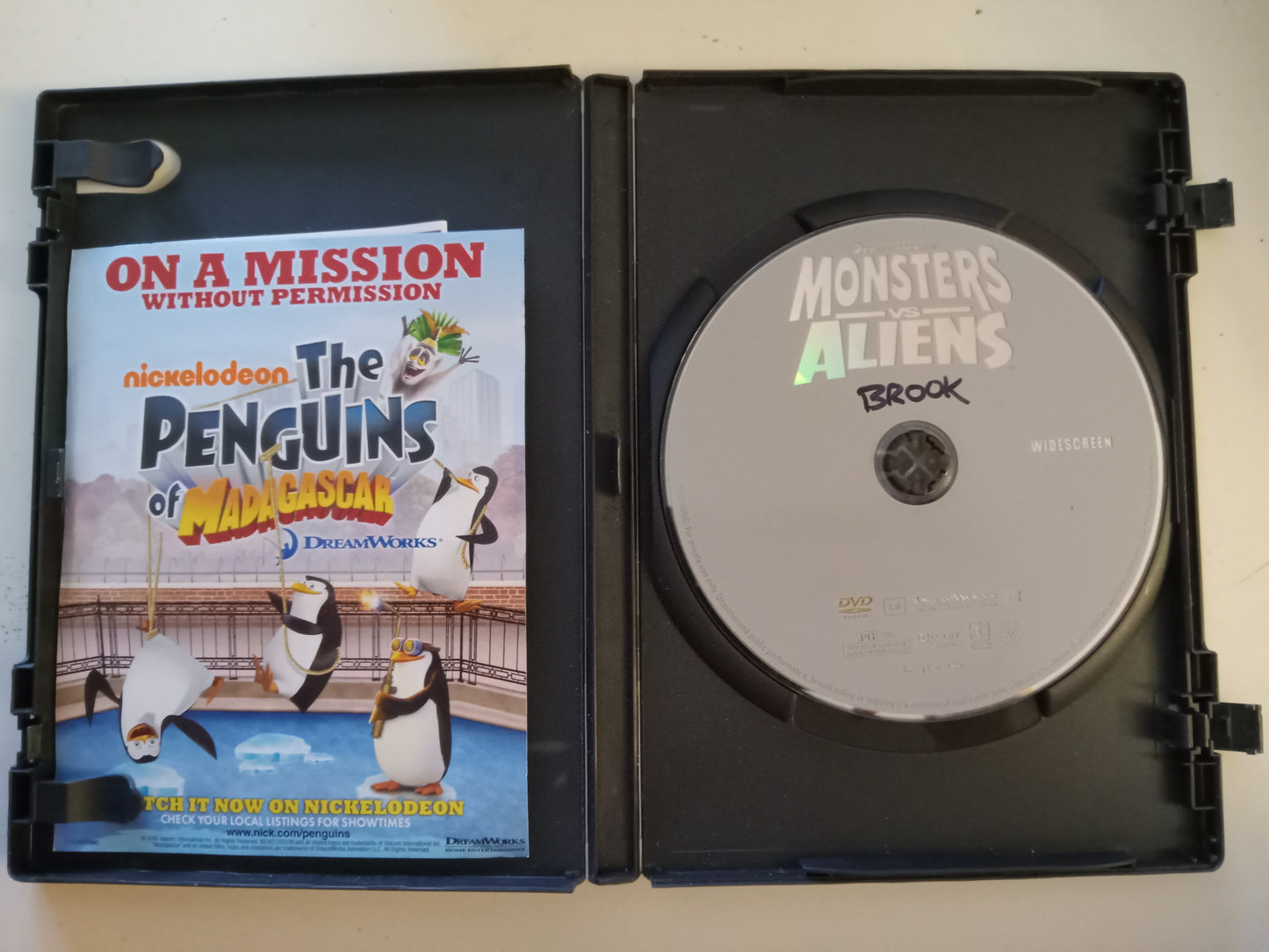 Monsters vs Aliens, DreamWorks Animation DVD Movie, Widescreen, Rated PG, USED