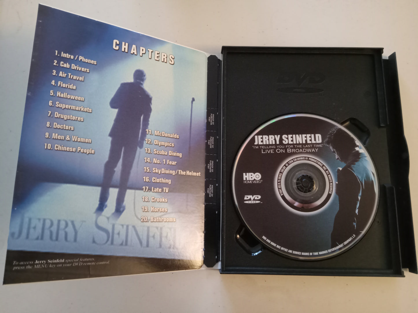 Jerry Seinfeld "I'm Telling You For The Last Time" Live On Broadway, DVD Movie, Widescreen, Not-Rated USED