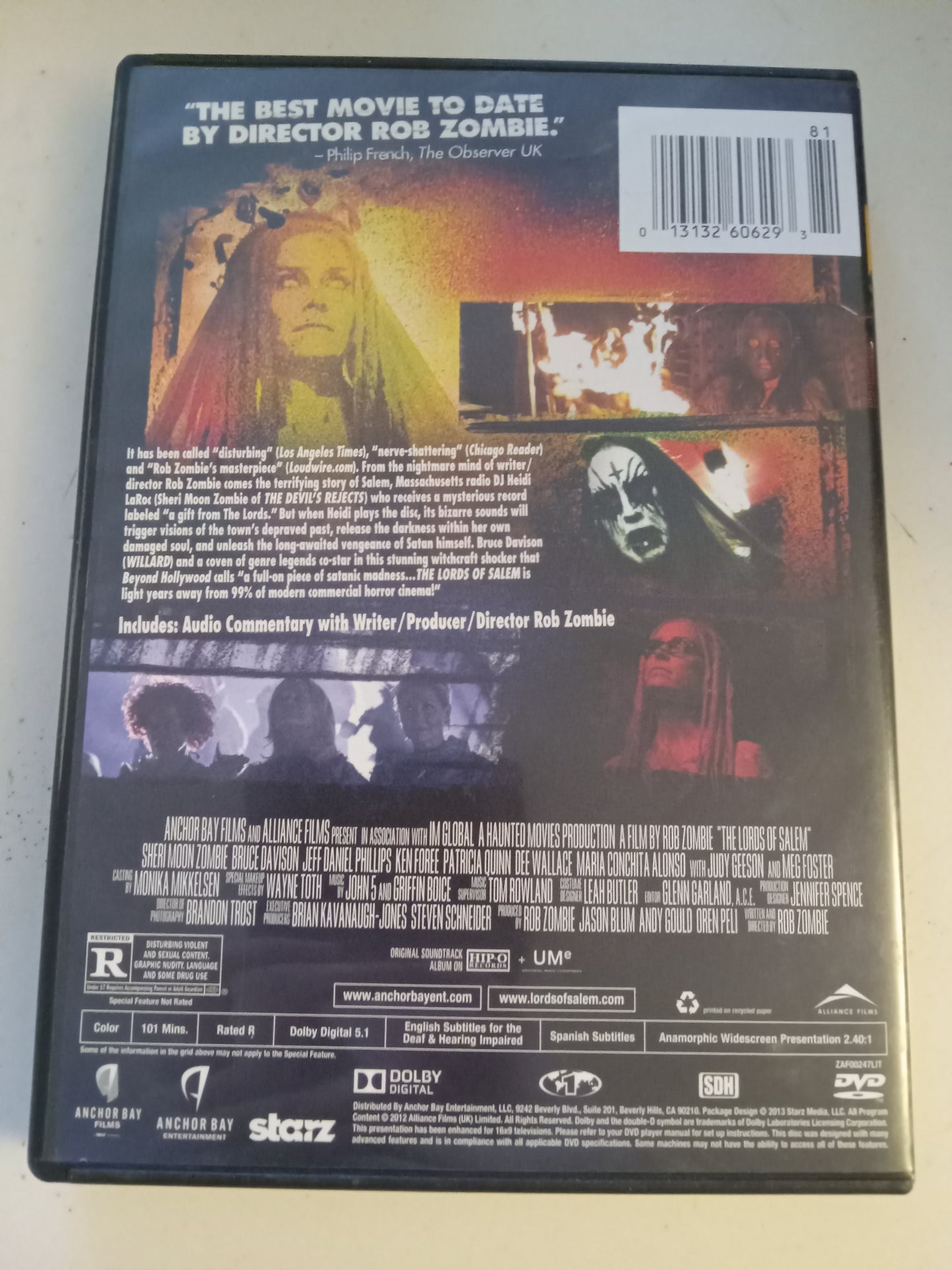The Lords Of Salem, DVD Movie, Rob Zombie Widescreen, Rated R, USED