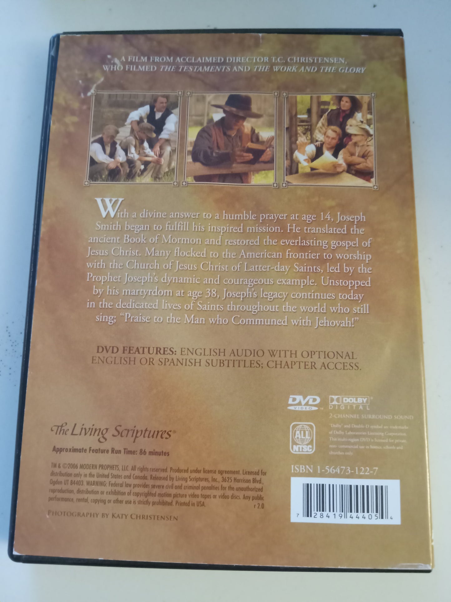 Praise To The Man, (Joseph Smith) DVD Movie, T.C. Christensen Fullscreen, LDS Church Mormons, Not Rated, USED