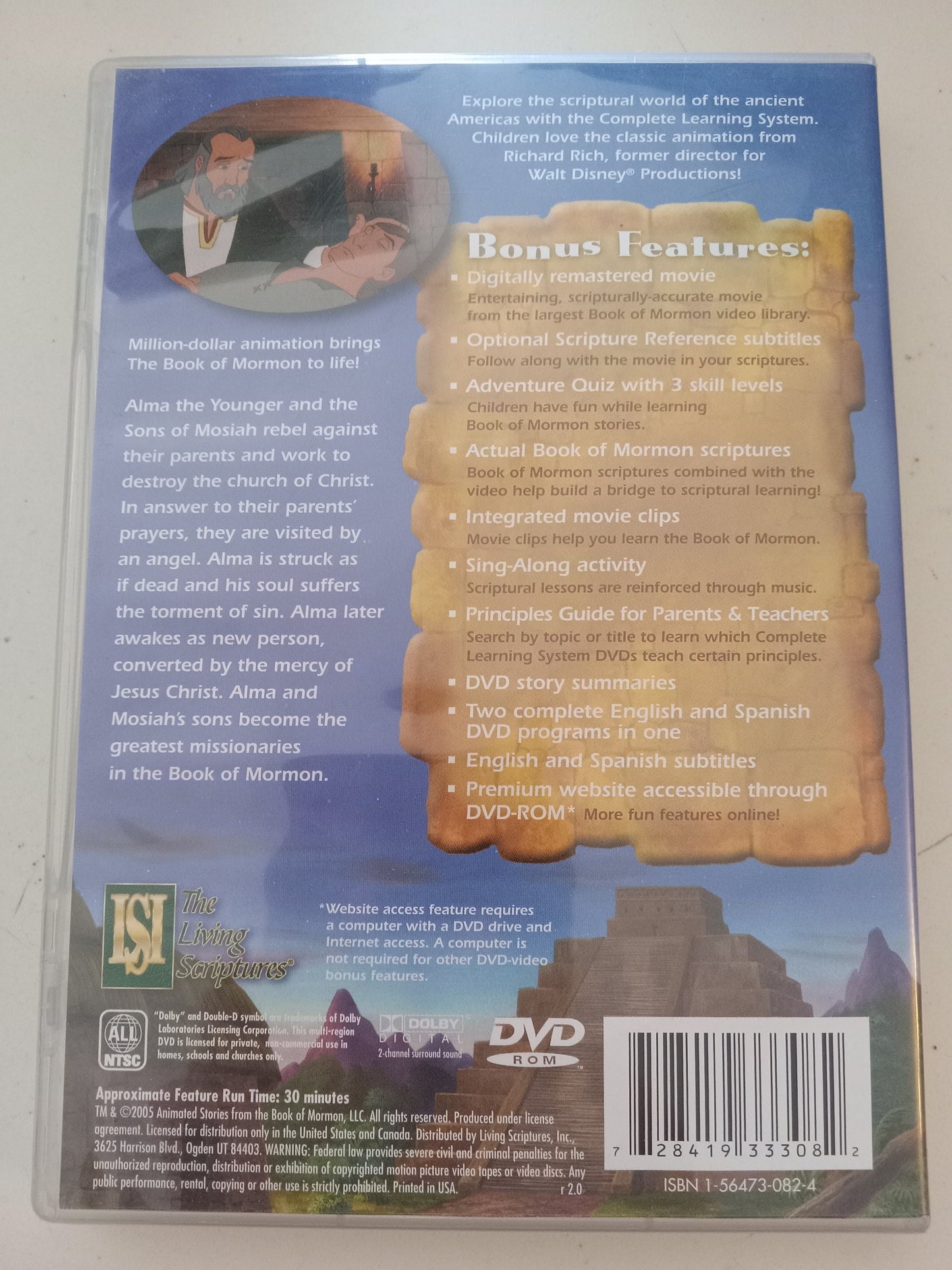 The Conversation Of Alma The Younger, The Animated Stories From The Book Of Mormon, DVD Movie, Fullscreen, Living Scriptures, Not Rated, USED