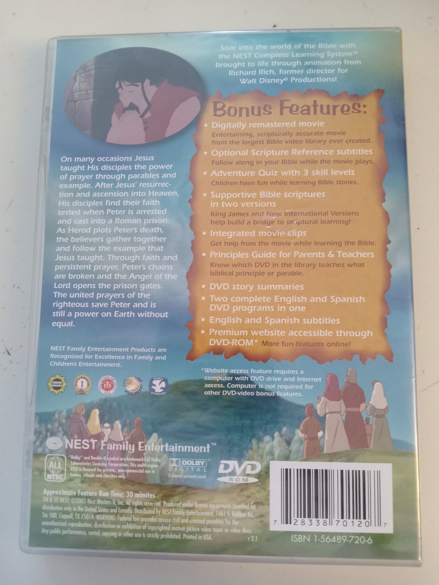 The Lord's Prayer, The Animated Stories From The New Testament, DVD Movie, Fullscreen, Living Scriptures, Not Rated, USED