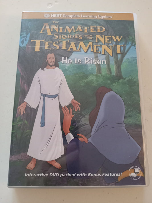 He Is Risen, The Animated Stories From The New Testament, DVD Movie, Widescreen, Living Scriptures, Rated G, USED