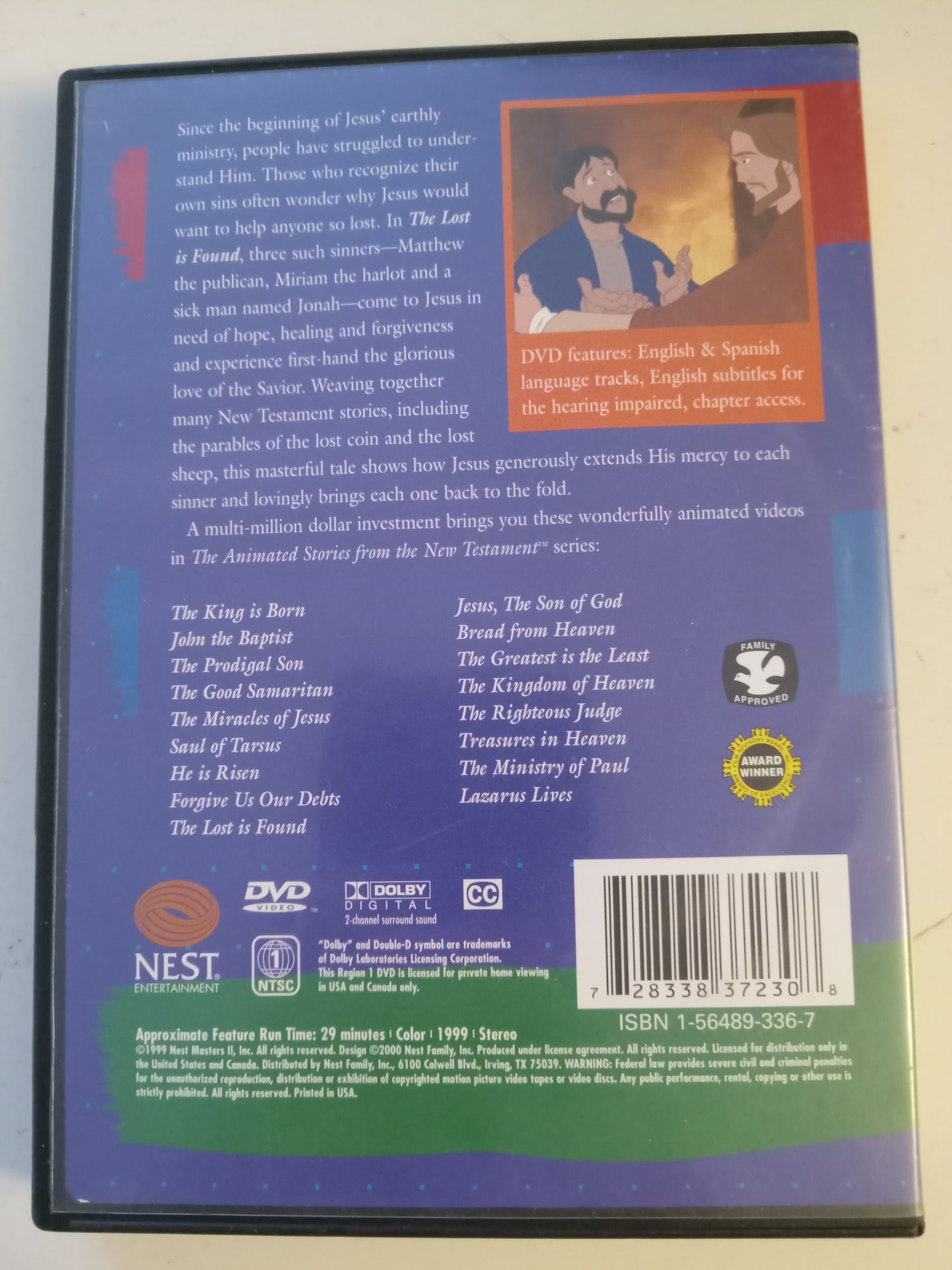 The Lost Is Found, The Animated Stories From The New Testament, DVD Movie, Fullscreen, Living Scriptures, Not Rated, USED