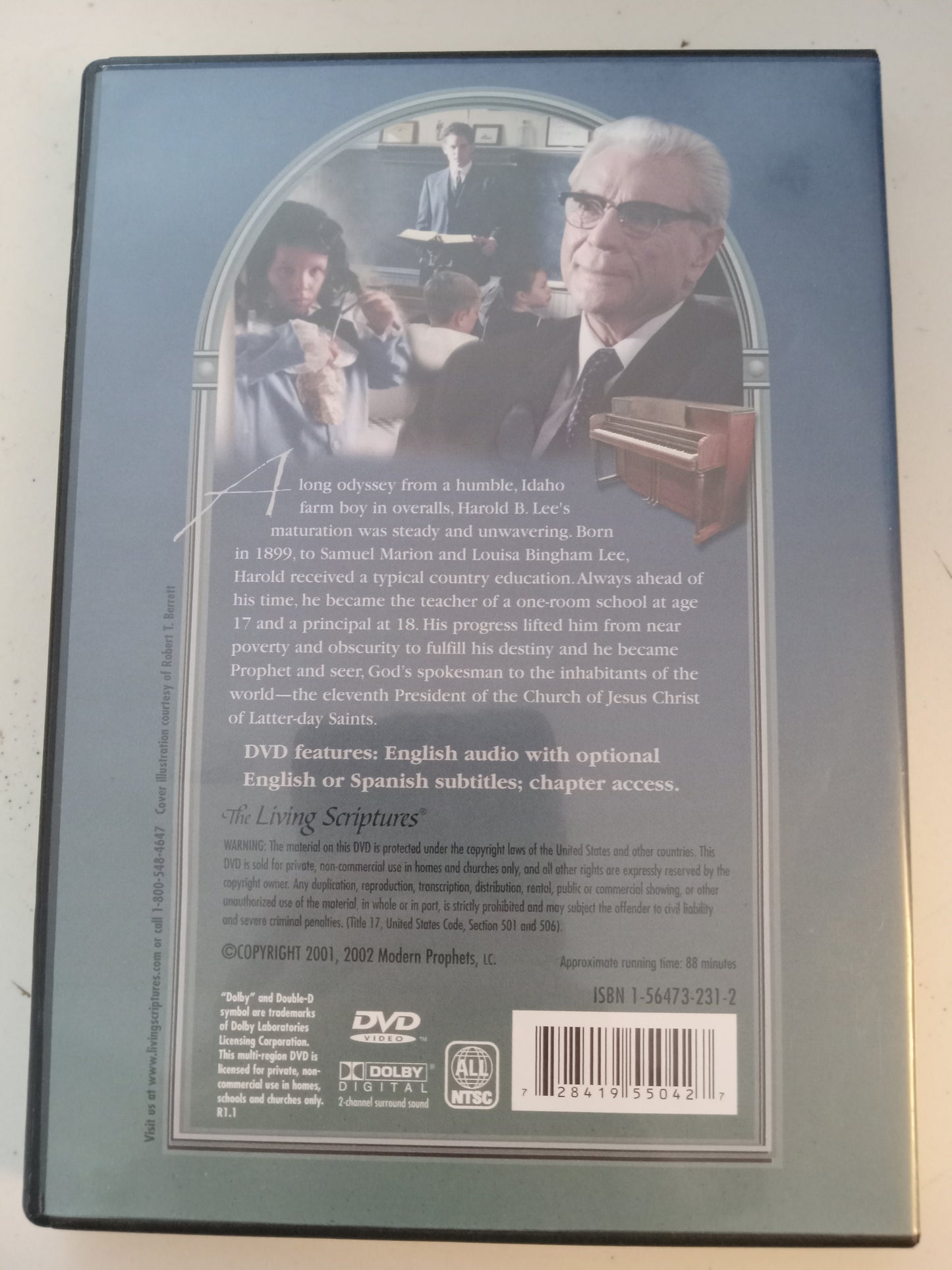 The Modern Prophets, Harold B Lee DVD Movie, Fullscreen, LDS Church Mormons, Not Rated, USED
