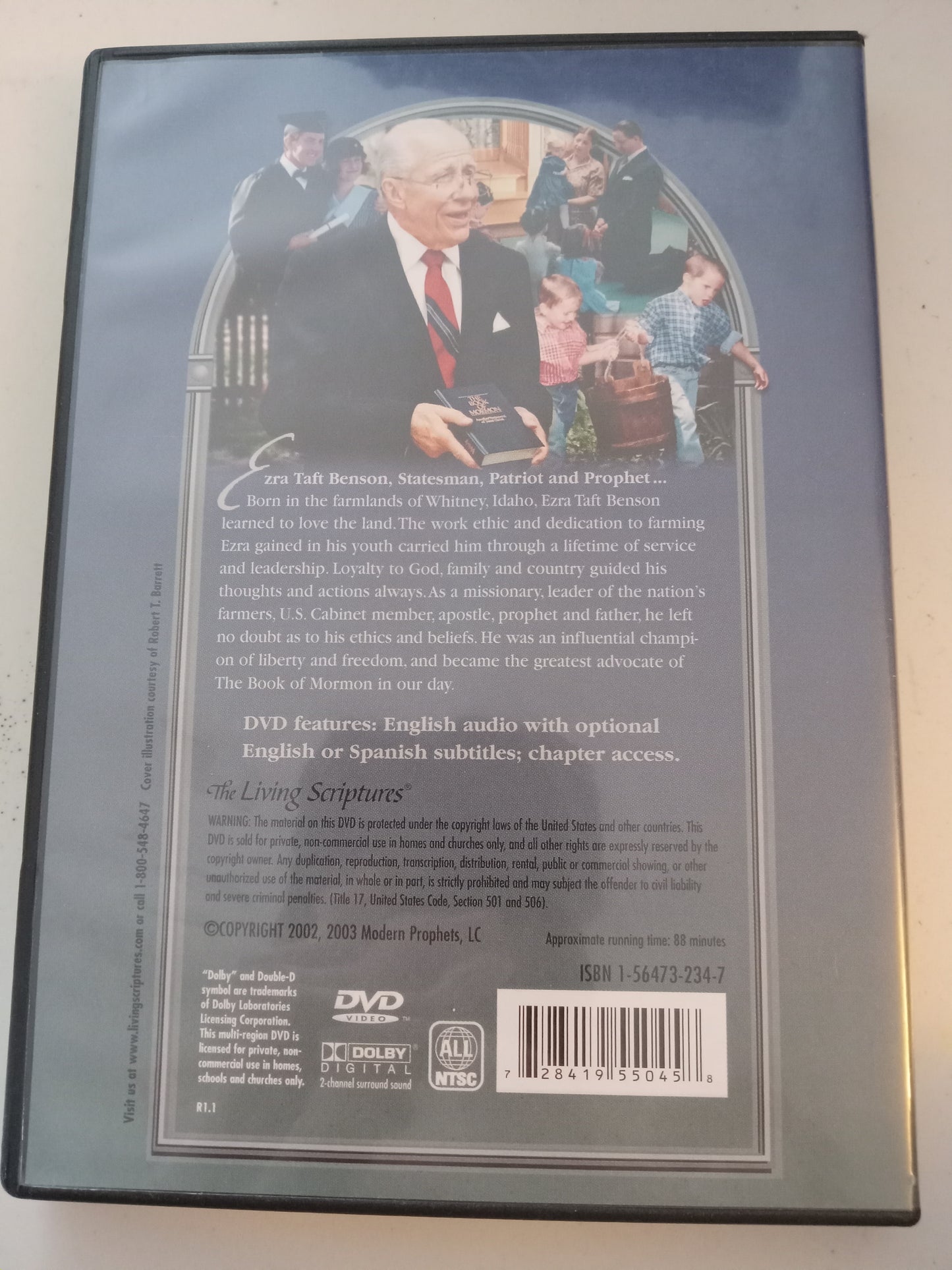 The Modern Prophets, Ezra Taft Benson DVD Movie, Fullscreen, LDS Church Mormons, Not Rated, USED