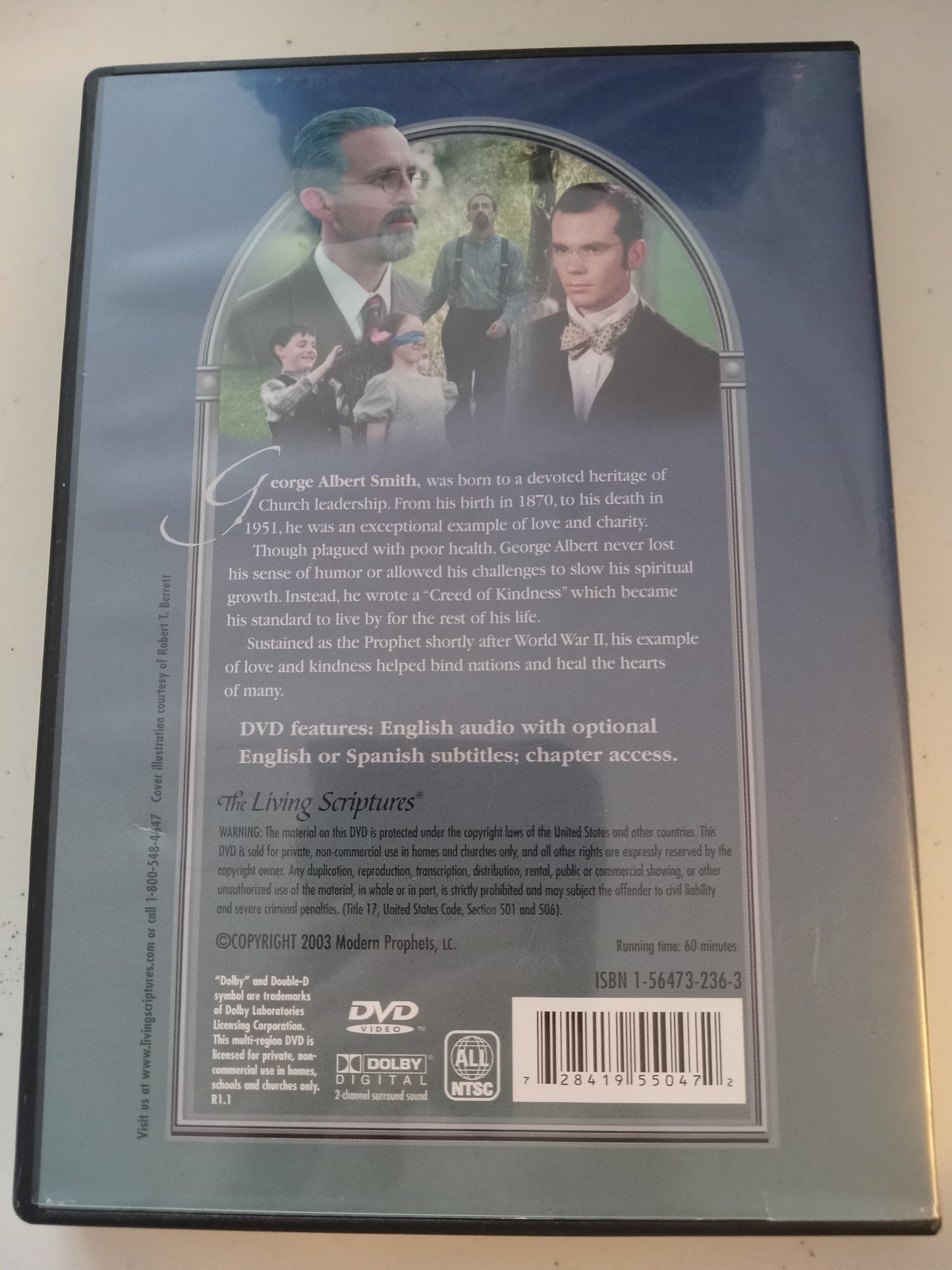 The Modern Prophets, George Albert Smith DVD Movie, Fullscreen, LDS Church Mormons, Not Rated, USED