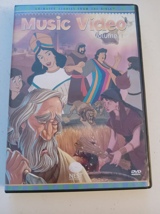Music Video Volume 1/2, Animated Stories From The Bible, DVD Movie, Fullscreen, Living Scriptures, Not-Rated, USED