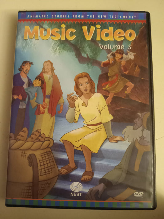 Music Video Volume 3, The Animated Stories From The New Testament, DVD Movie, Fullscreen, Living Scriptures, Not Rated, USED