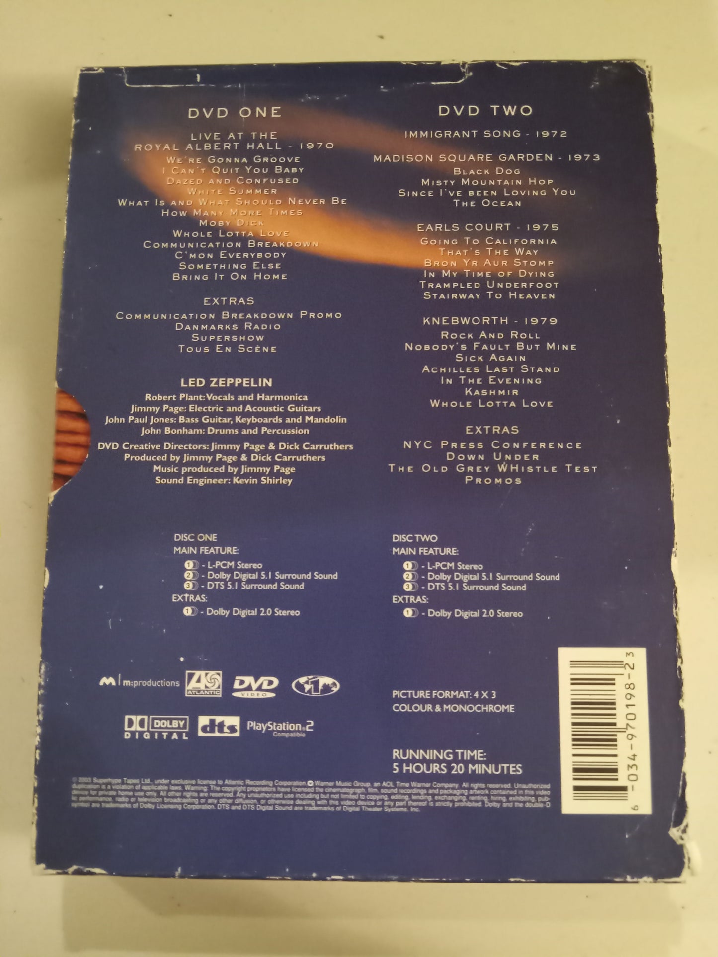 Led Zeppelin, DVD Movie, Live Concerts Fullscreen, Not Rated, USED