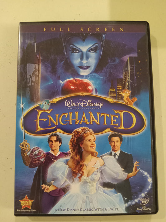 Enchanted, Disney DVD Movie, Amy Adams Fullscreen, Not-Rated, USED