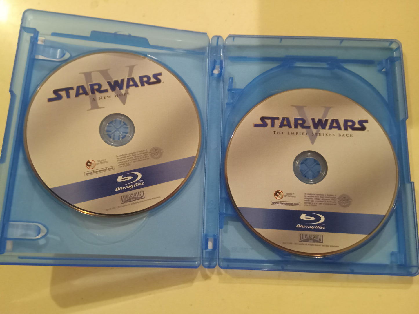 Star Wars, 4,5,6 (New Hope, Empire Strikes Back, Return of the Jedi) 3 Blu-Ray Movies, Widescreen, Rated PG, USED