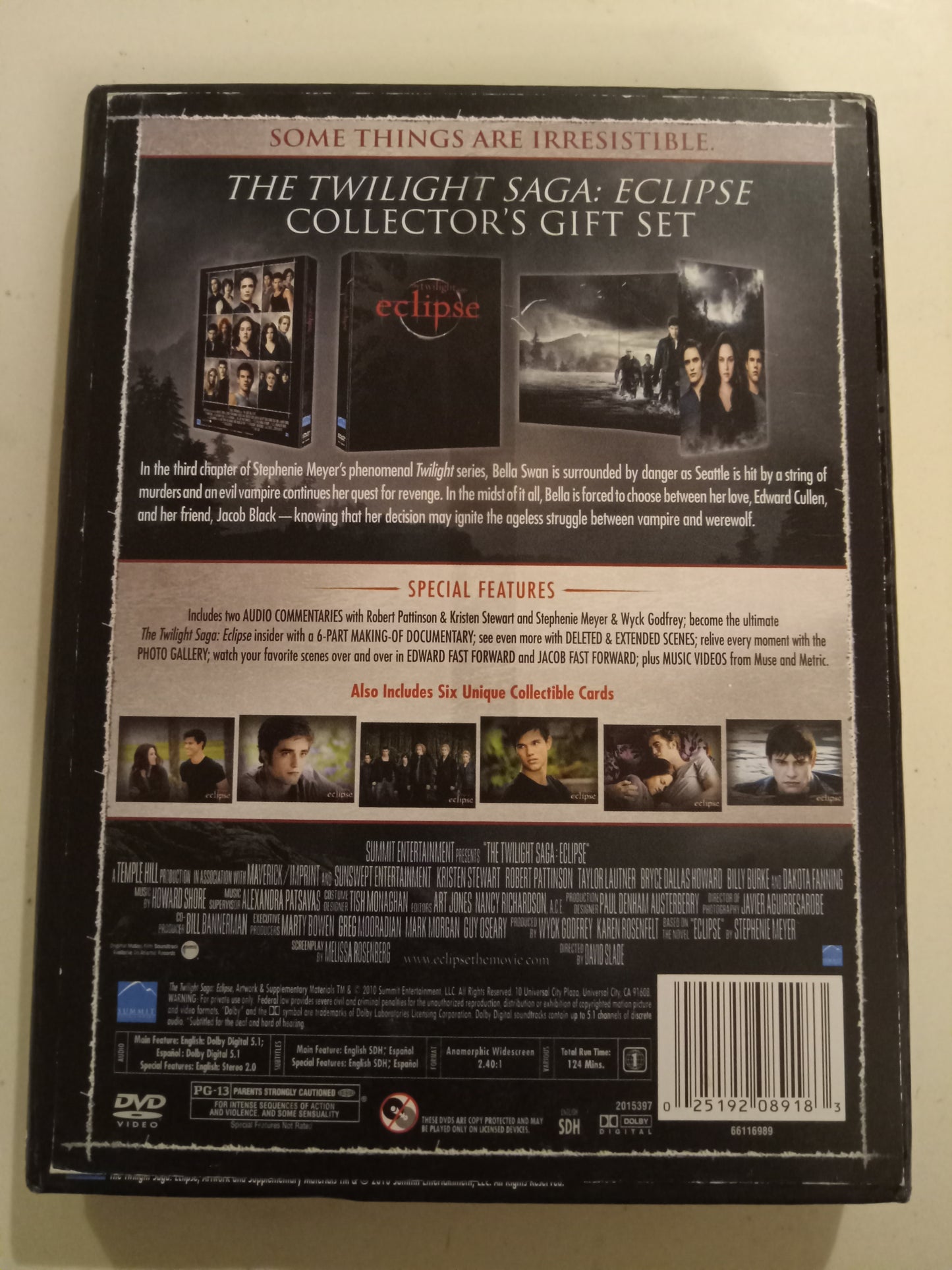 The Twilight Saga Eclipse, DVD Movie, 2 Disc Special/Collector's Ed. Kristen Stewart Widescreen, Rated PG-13, NEW/USED