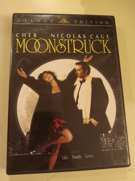 Moon Struck, DVD Movie, Cher Widescreen, Deluxe Ed. Rated PG, USED
