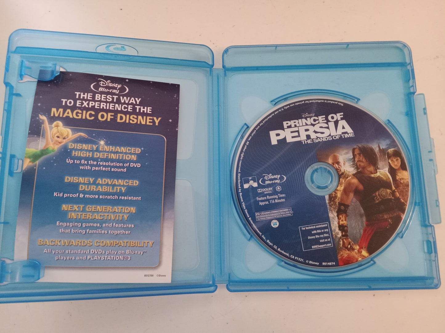 Prince Of Persia The Sands Of Time, Blu-ray Movie, Jake Gyllenhaal Widescreen, Rated PG-13, USED