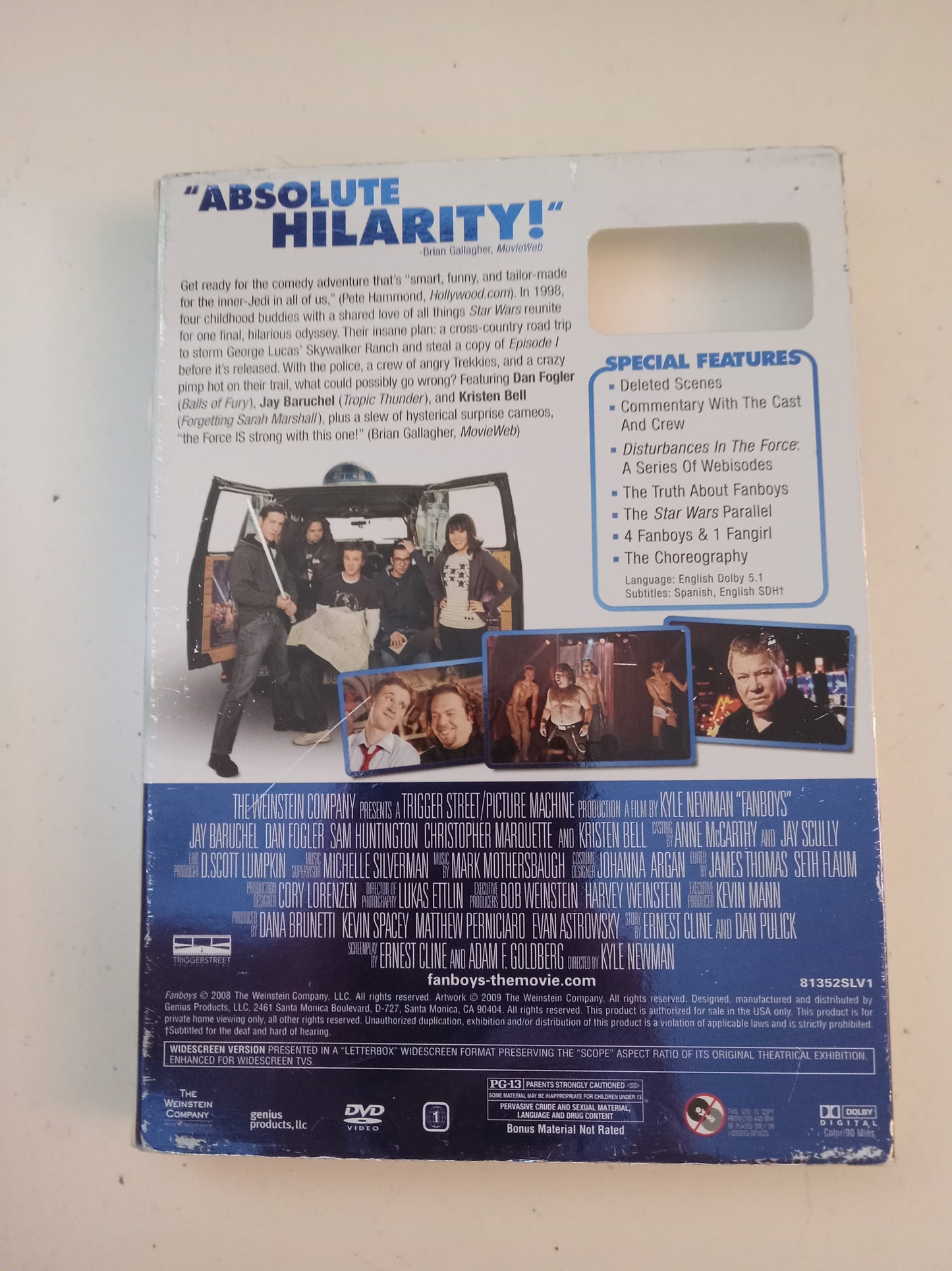 Fan Boys, DVD Movie, Kristen Bell Widescreen, Rated PG-13, USED