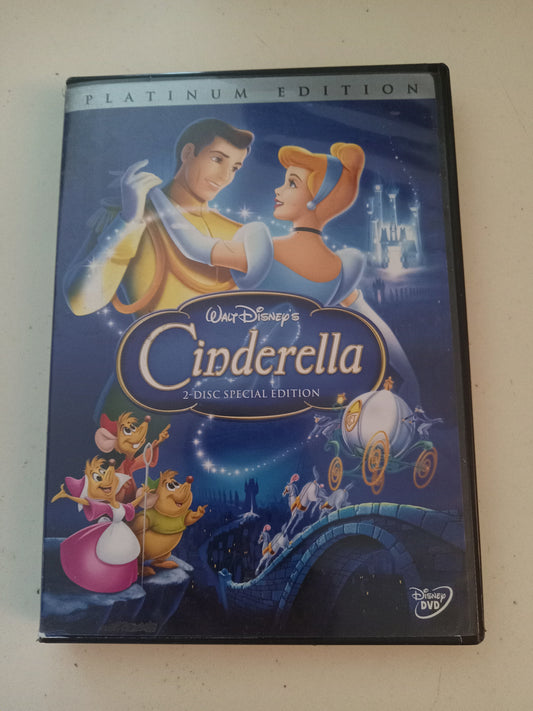 Cinderella Disney Animation, DVD Movie, Fullscreen, 2 Disc Special Ed. Rated G, USED