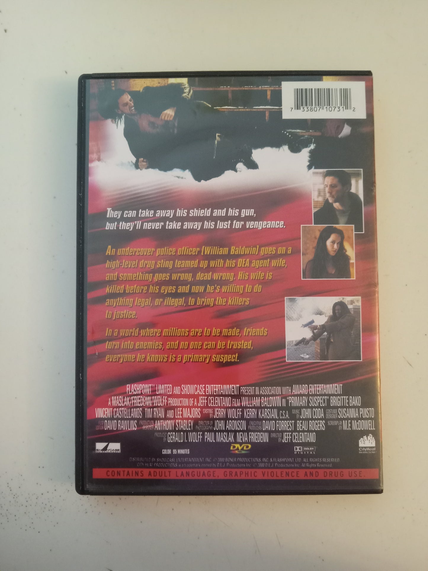 Primary Suspect, DVD Movie, William Baldwin Widescreen, Not-Rated, USED