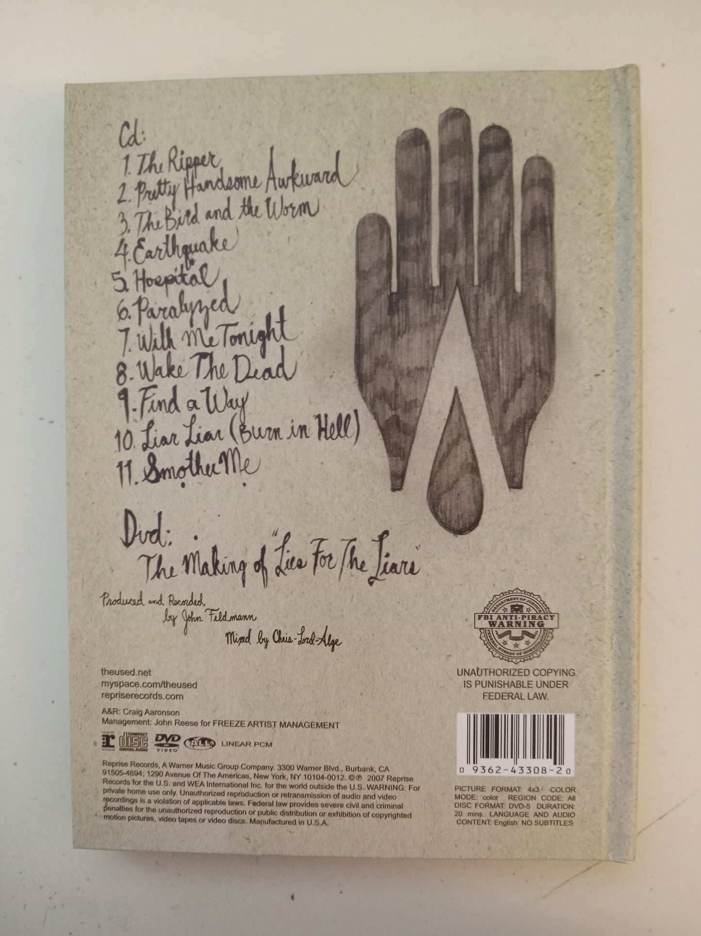 The Used, Lies For The Liars, Rock Band Music Video DVD Movie, Widescreen, Not-Rated, USED
