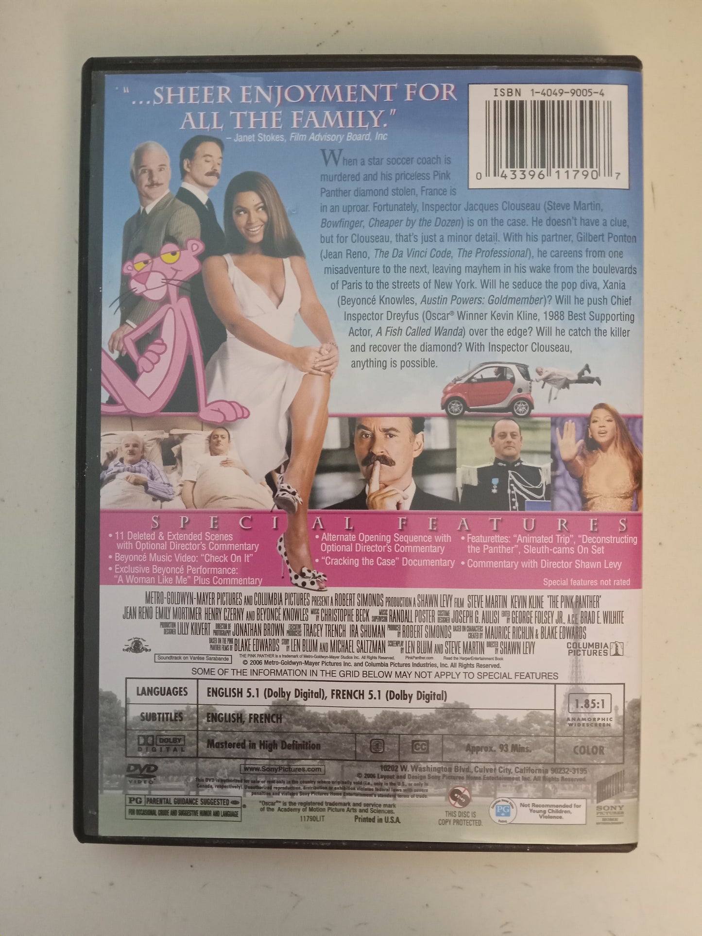 The Pink Panther, DVD Movie, Steve Martin Widescreen, Special Ed. Rated PG, USED