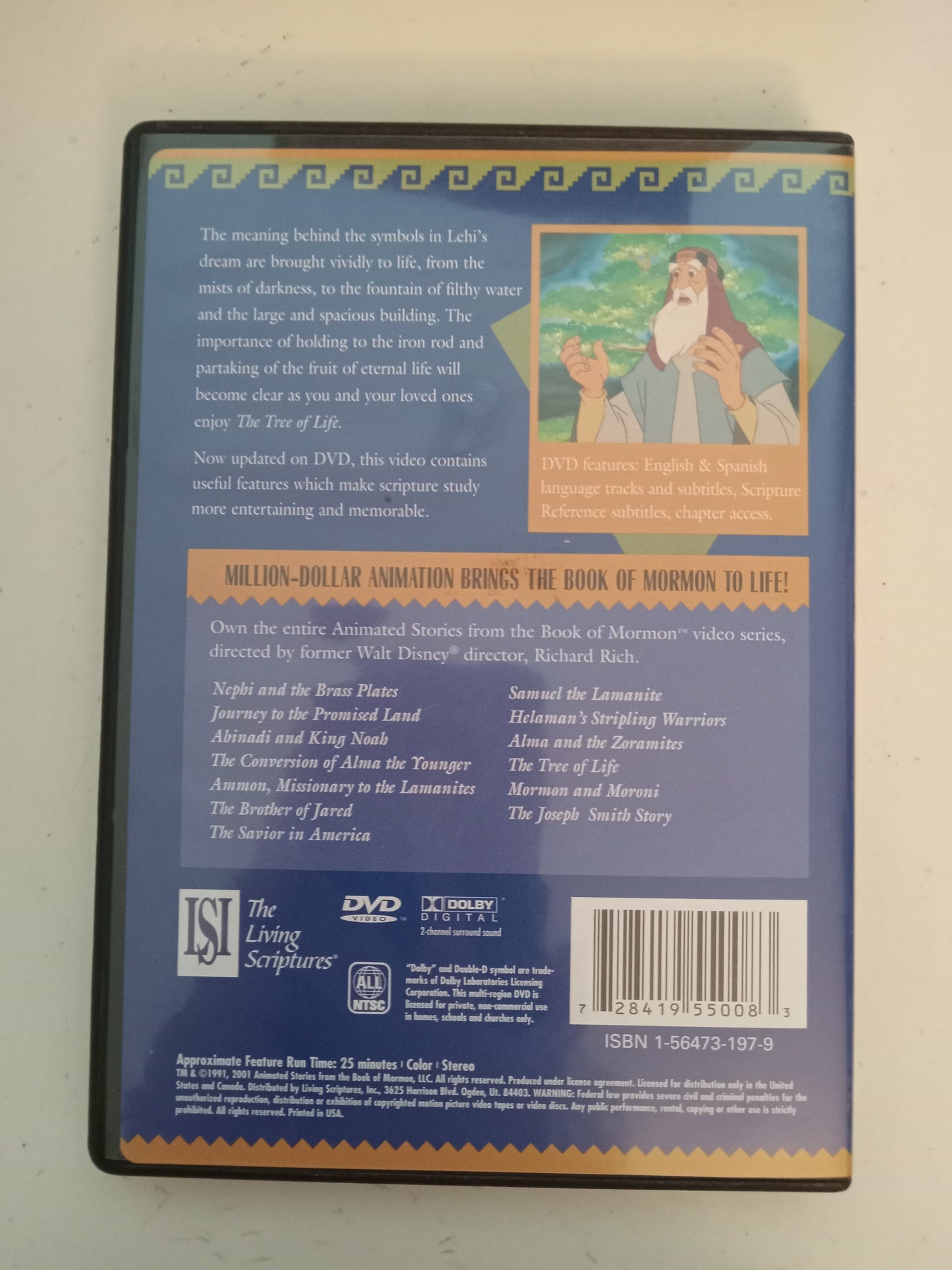 The Tree Of Life, Animated Stories from Book of Mormon, DVD Movie, Fullscreen, Living Scriptures, Rated G, USED