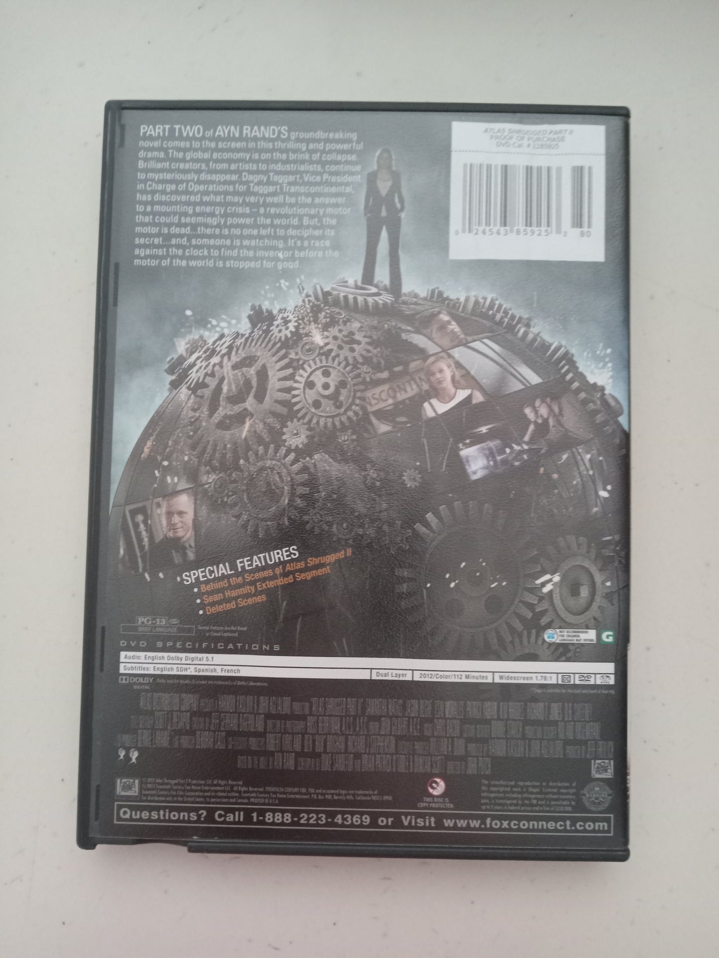 Atlas Shrugged Part 2, DVD Movie, Samantha Mathis Widescreen, Rated PG-13, USED