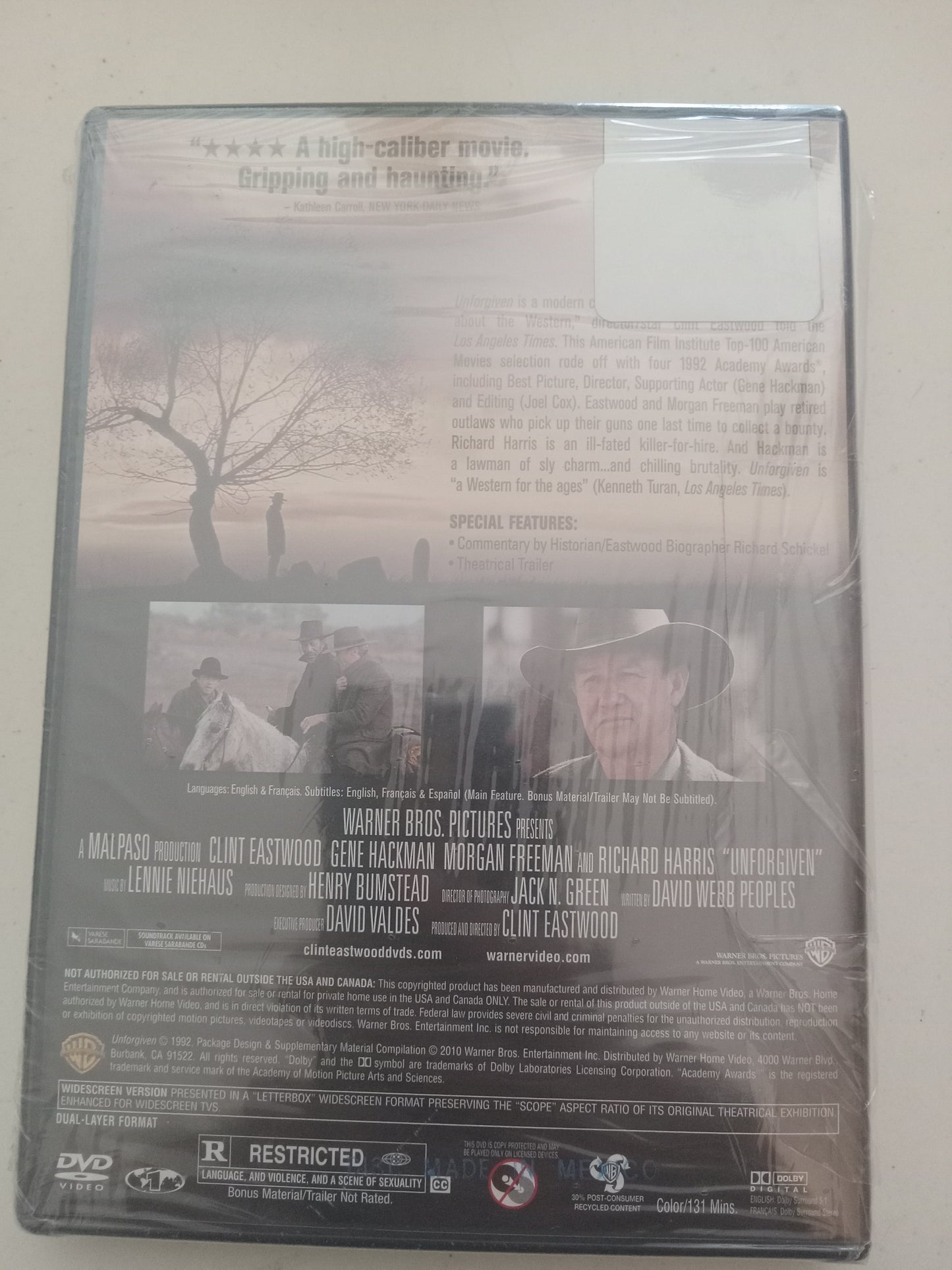 Unforgiven, DVD Movie, Clint Eastwood Widescreen, Rated R, NEW/USED