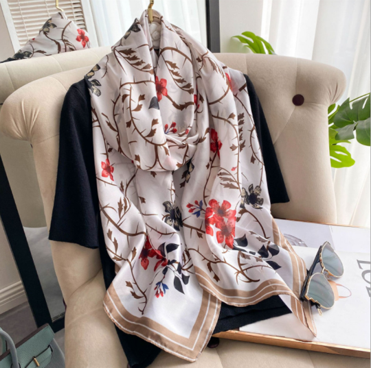 Luxury Polyester Soft Scarf Womens Shawl Silky NEW
